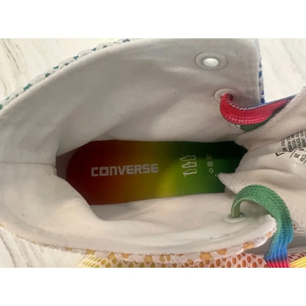 Converse Chuck Taylor All Star Pride Rainbow Mesh High Top 158404C Unisex 10.5